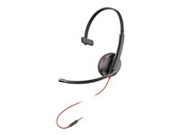 Poly Blackwire 3215 - Micro-casque - sur-oreille - filaire - jack 3,5mm - noir - Certifié pour Skype for Business, Optimisé pour la CU, Certifié Avaya, certifié Cisco Jabber 85R05AA